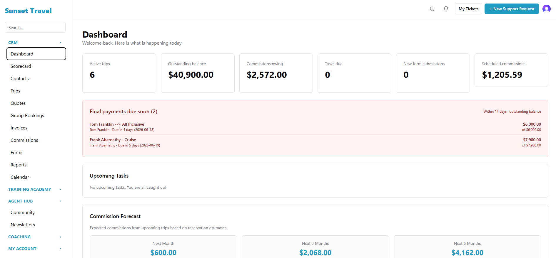 AgencyOS Dashboard screen